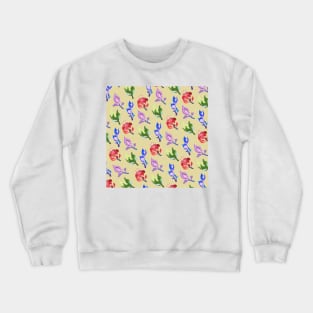 Inazuma Flowers Print (Beige) Crewneck Sweatshirt